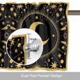 thumbnail image 6 of Gold Yellow Moon Star Valances for Windows,Kitchen Valance Rod Pocket Short Curtain, Starry Night Polka Dot on Black Valance Curtain Window Valances for Bedroom Bathroom Living Room 60x18in, 6 of 9