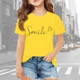 thumbnail image 2 of JAJAHO Girls Summer Top Oversized T Shirts For Girl Short Sleeve Crew Neck Letter Graphic Tee 3-14Y Baggy Streetwear Versatile Tops, 2 of 8