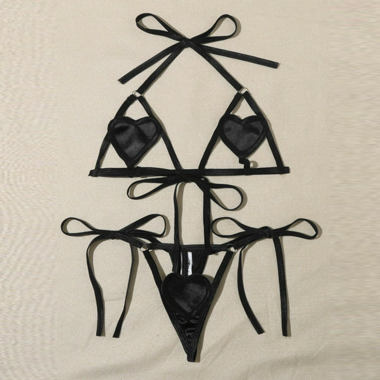 SHEIN Women's Lace Triangular Cup Underwear Set