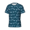 thumbnail image 5 of Vsdgher Party Shark Cute Print Men's Dry Fit Mesh Athletic Shirts Moisture Wicking Tennis T-Shirt Tops, 5 of 9