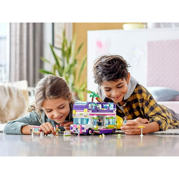 LEGO Friends 41395 Friendship Bus 778 Piece Block Building Set with 3 Characters Walmart