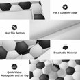 thumbnail image 5 of Football Texture Outdoor Rug for Patio/Deck/Porch, Non-Slip Large Area Rug 5 x 7 Ft, Abstract Art Black White Hexagon Indoor Outdoor Rugs Washable Area Rugs, Reversible Camping Rug Carpet Runner, 5 of 8