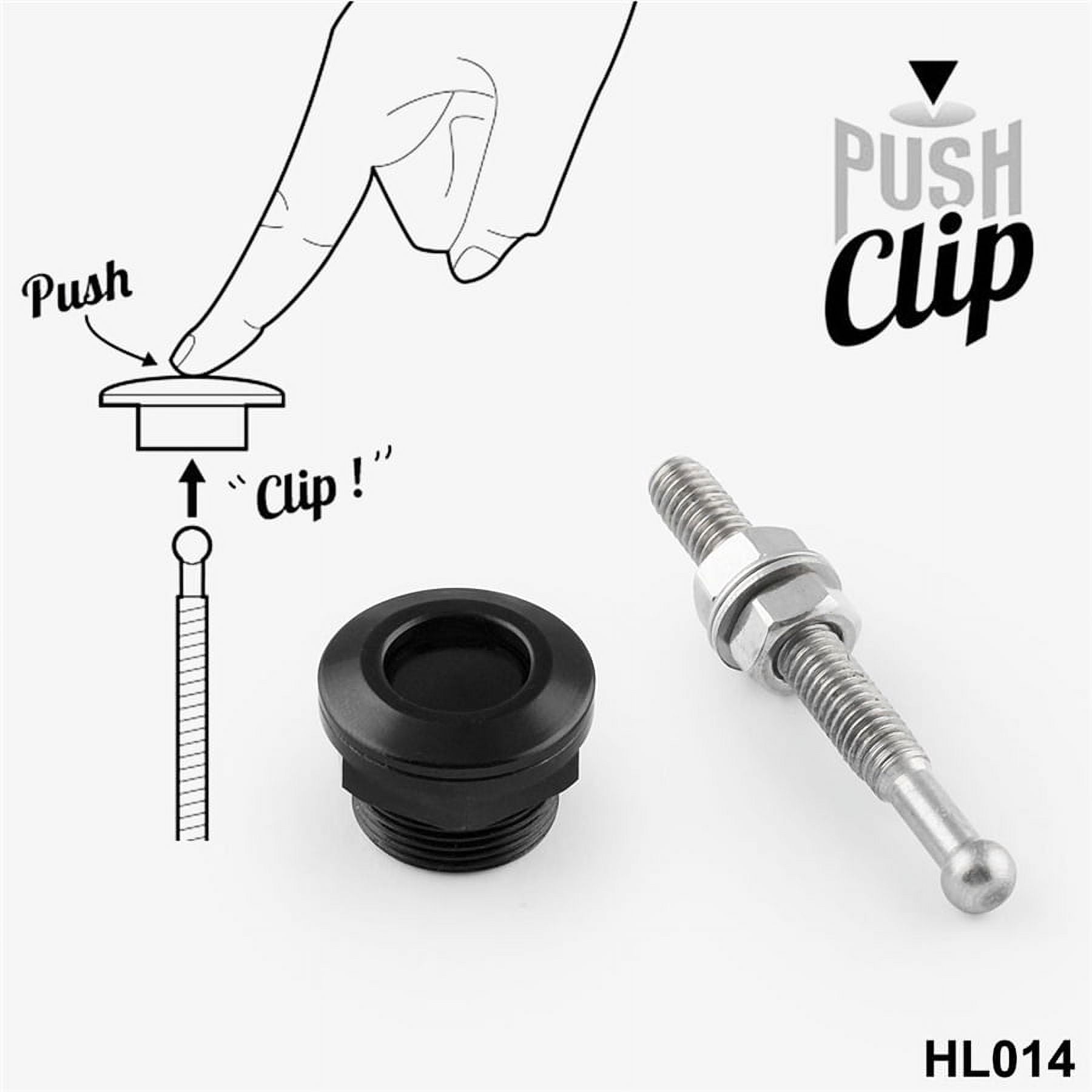 Phyun 22mm Push Button Bonnet Hood Pin Lock Clip Kit Car Quick Release Bumper Latch x4