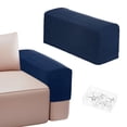 thumbnail image 1 of Fundas para Reposabrazos de Sofá Uxcell para Reposabrazos de 17.71 a 20" Longitud Antideslizantes y Elásticas [Azul Marino], 1 of 7