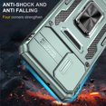thumbnail image 7 of Drop Resistant Armor Case for Samsung Galaxy A12 6.5 Inch with Camera Slide Design Adjustable Ring Kickstand Phone Cover for Samsung Galaxy A12,Darkgreen, 7 of 7
