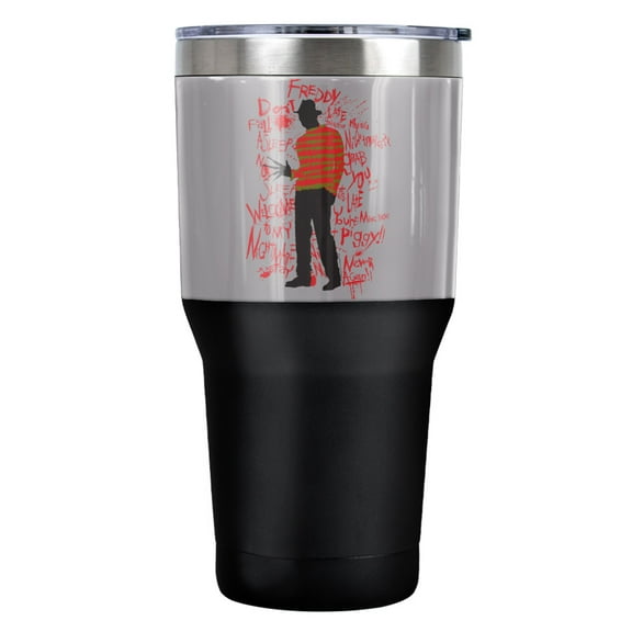 Nightmare On Elm Street Freddy Don'T Fall Asleep Stainless Steel Tumbler 30 oz Coffee Travel Cup, Vacuum Insulated & Double Wall with Leakproof Sliding Lid