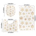 thumbnail image 2 of Bathroom Rugs Sets 3 Piece - gold Snowflake print Absorbent Non Slip Bath Mats, U-Shape Toilet Lid Cover, Contour Mat, Soft Washable Shower Mats Bath Rug Mat for Bathroom Tub Toilet, 2 of 7