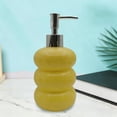 thumbnail image 6 of Glass Soap Dispenser Bubble Glass Soap Dispenser 3-Tier Stacked Circle Pump Bottle Refillable Liquid Hand Wash Home Decor Yellow, 6 of 6