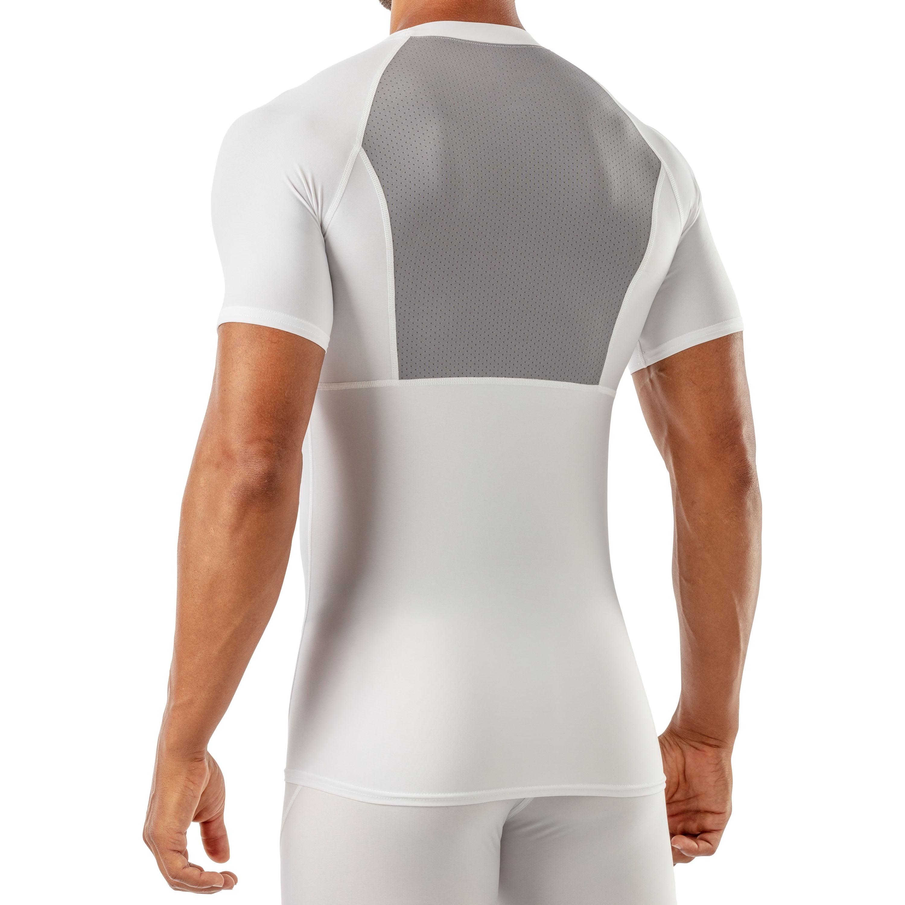McDavid Sport Short Sleeve Compression Shirt, White, Adult X-Large