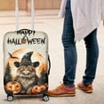 thumbnail image 4 of Happy Halloween Maine Coon Witches Hat Pumpkin Carving Travel Luggage Cover Cat Lover Kitten Owner Gifts Suitcase Dust Protective Decor - 02019, 4 of 5