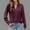 Wine, variant on 2025 New Fashion Plus Size Women's Long Sleeve Solid Color Crewneck Casual Top Pullover T-shirt