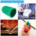 thumbnail image 5 of Uxcell Rubber Finger Tips Silicone Thumb Fingertip Protector Covers Guard Pads Thimble Grips Green Small Size 20 Pack, 5 of 5