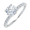 White Gold, variant on 1/2 Carat Prong Set Solitaire Diamond Engagement Ring Band in 14K Rose Gold (Ring Size 5)