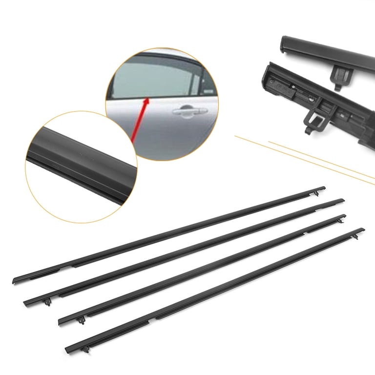 4-Piece Window Weatherstrip Moulding Trim Kit For Honda Civic Sedan (2016-2021) – Rust-Resistant Door Belt Seals