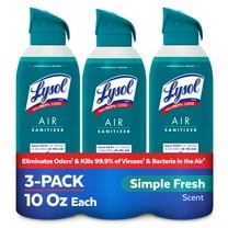 Lysol Air Sanitizer Spray, For Air Sanitization and Odor Elimination, Simple Fresh Scent, 10 Fl. Oz (Pack of 3)