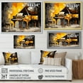 thumbnail image 4 of Designart "Jazzed Keys In Yellow And Black Piano I" Music Floater Framed Wall Art Living Room, 4 of 5