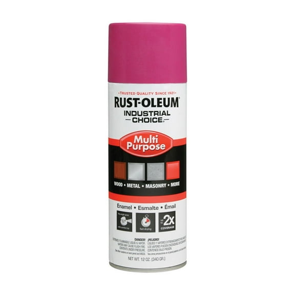 Rust-Oleum Spray Paint, OSHA Safety Purple, Gloss, Solvent, 12 oz 1670830