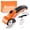 Orange, variant on KITESDER 4V Rechargeable Cordless Electric Scissors with 2 Blades, Safety Lock & LED Light, Powerful Cutting for Cardboard Box, Plastic, Leather, Fabric