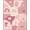 Pink, Pattern 4, variant on Design&I 8'x10' Washable Area Rug Sleek Flatweave Pet Friendly Pink Cream Whimsical Floral and Abstract Shapes Elegant Blend of Playful Botanicals for King Size Bedroom, Under Bed