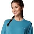 thumbnail image 5 of Columbia Women's PFG Uncharted Tech Tee Short Sleeve, Canyon Blue/W Uncharted, X-Large, 5 of 7