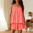 thumbnail image 2 of QGJZVUNL Lounge Sets for Women Summer Outfits 2Pcs Pajama Set Sleeveless Tank Tops and Wide Leg Shorts Size S, 2 of 7