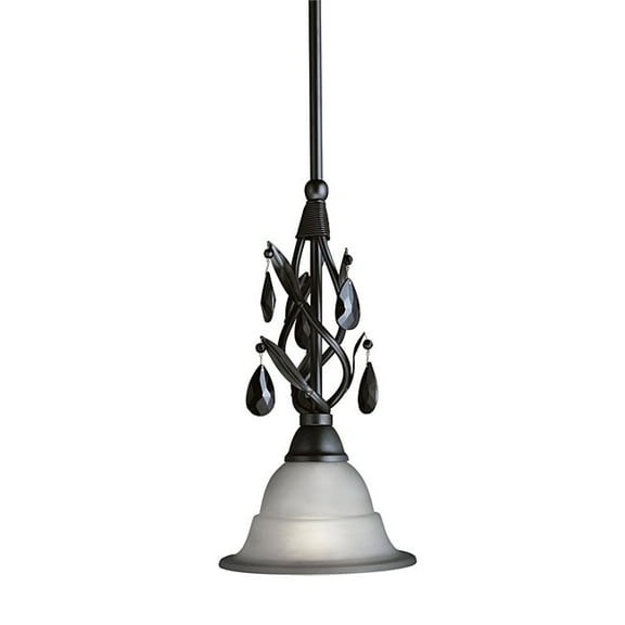 Woodbridge Lighting Avigneau 1 Light Steel Mini Pendant in Black