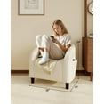 thumbnail image 2 of Fauteuil Tonneau d'Appoint, Fauteuil Tonneau Rembourré, Fauteuil Club Rond Doux, avec Coussin Doux et Dossier en U, pour Salon, Chambre, Réception de Bureau, 2 of 7