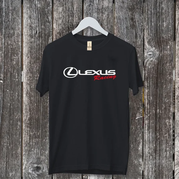 Reprint Rare Lexus Automotive Sports Racing Car Men's Classic Jersey T-Shirt, Black - XL