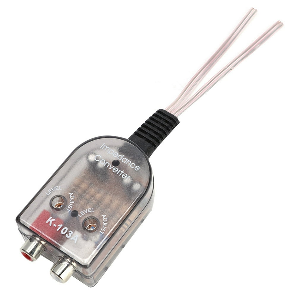 LYUMO Car Stero Adjustable Speaker High To Low RCA Line Audio Impedance Converter,Audio