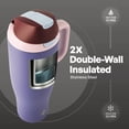 thumbnail image 5 of TAL 40oz Stainless Steel 2-in-1 Straw and Chug Tumbler with Push Lid and Handle, Purple, 5 of 9