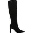 thumbnail image 2 of Nine West Womens Maxim Suede Pointed Toe Knee-High Boots Black 7.5 Medium (B,M), 2 of 5