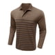 thumbnail image 4 of Blusa y camisa de manga larga con cuello vuelto para hombre, informal, con estampado de rayas, de poliéster, 4 of 6