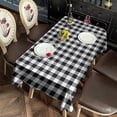 thumbnail image 2 of Black White and Gray Checkerboard Pattern Rectangle Tablecloth 60"x102",Waterproof Polyester Rectangle Table Cloth, Wipeable Spillproof Polyester Tablecloth for Dining, Camping, Indoor and Outdoor, 2 of 6