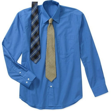 Big Men's Long Sleeve Shirts With 2 Ties