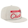 thumbnail image 3 of Men's New Era Gray Kansas City Chiefs Cord Rope Corduroy 9FIFTY Snapback Hat, 3 of 5
