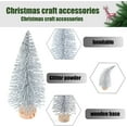 thumbnail image 3 of 8PCS Artificial Mini Christmas Trees, Bottle Brush Trees with Wood Base, Frosted Sisal Xmas Tree, DIY Crafts Mini Pine Tree for Party Home Table Top Decor Winter Ornaments, 3 of 7