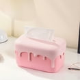 thumbnail image 6 of ROLKFUK Organizing Racks Pink Plastic Tissue Box Cover & Facial Tissue Holder - Easy to Clean, Antistatic, Suitable for Bathroom, Home, Office, Car - Stylish Organizer (7.87x5.12x4.33in), 6 of 6