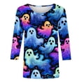 thumbnail image 5 of Fewfanhot Women Clothing Casual 3/4 Sleeve T-Shirts Round Neck Tunic Tops Business Casual Outfits 2026 Fall Fashion Clothes, 5 of 5