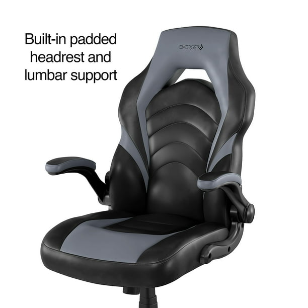Staples Gaming Chair Black and Grey 2829477 Walmart Business Supplies