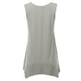 thumbnail image 3 of SSOULM INCH & FIT Women's Round Neck Sleeveless Asymmetrical Hem Tunic Tank Top. Made in U.S.A, 3 of 4