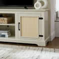 thumbnail image 3 of Tv Stand With , 2 Storage Shelves & Door Cabinets, White, 65"w X 15.15"d 23.45"h, Fits Up To 70" Tvs Console Table For 70-inch Tvs, Design, Cabinets, 3 of 6