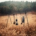 thumbnail image 3 of SWETRACE Travel Hanging Rack Black Multipurpose Aluminum Triangle Bracket for Outdoor Use, 3 of 8