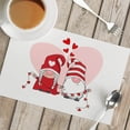 thumbnail image 2 of Felwors Napperon en Lin Isolé pour la Saint-Valentin, Napperon de Table, Serviettes Ménagères, 2 of 4
