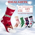thumbnail image 4 of Loritta 5 Pairs Christmas Fluffy Fuzzy Socks Soft Cozy Socks Women Sleep Comfy Socks Winter Warm Socks for Women Gift Box, 4 of 7