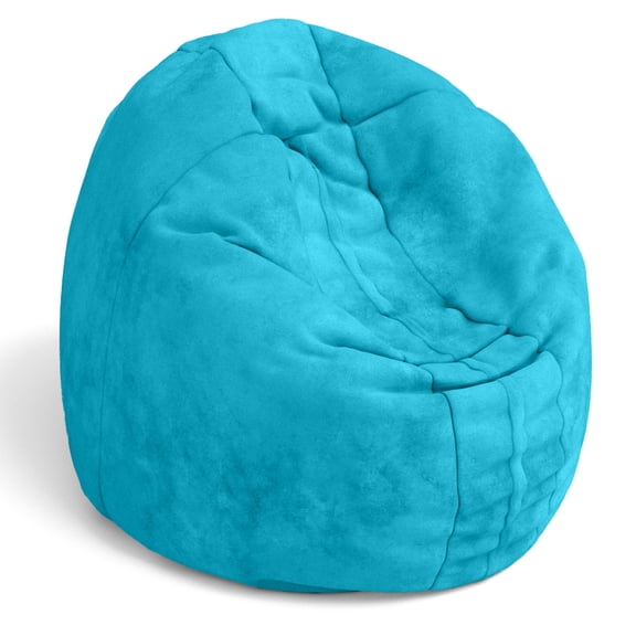 CC Home Furnishings Kids Cocoon Microsuede Bean Bag Chair - 48" - Aqua Blue