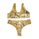 thumbnail image 3 of Gibobby Trajes de Baño Mujer Completo Traje de baño de dos piezas metálico para mujer, traje de baño, chaleco, mono(Amarillo,XL), 3 of 4
