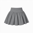 thumbnail image 4 of UAYOTSE Girls Skirts Elastic Flared Plain Tennis Skater Skirts with Built-in Shorts Kids Active Flowy Skorts,Sizes 11-12 Years, 4 of 5