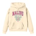 thumbnail image 3 of Kiijoy Hoodie for Girls Malibu Letter Graphic Loose Pullover Hooded Sweatshirt, Sizes 3-4, 3 of 3
