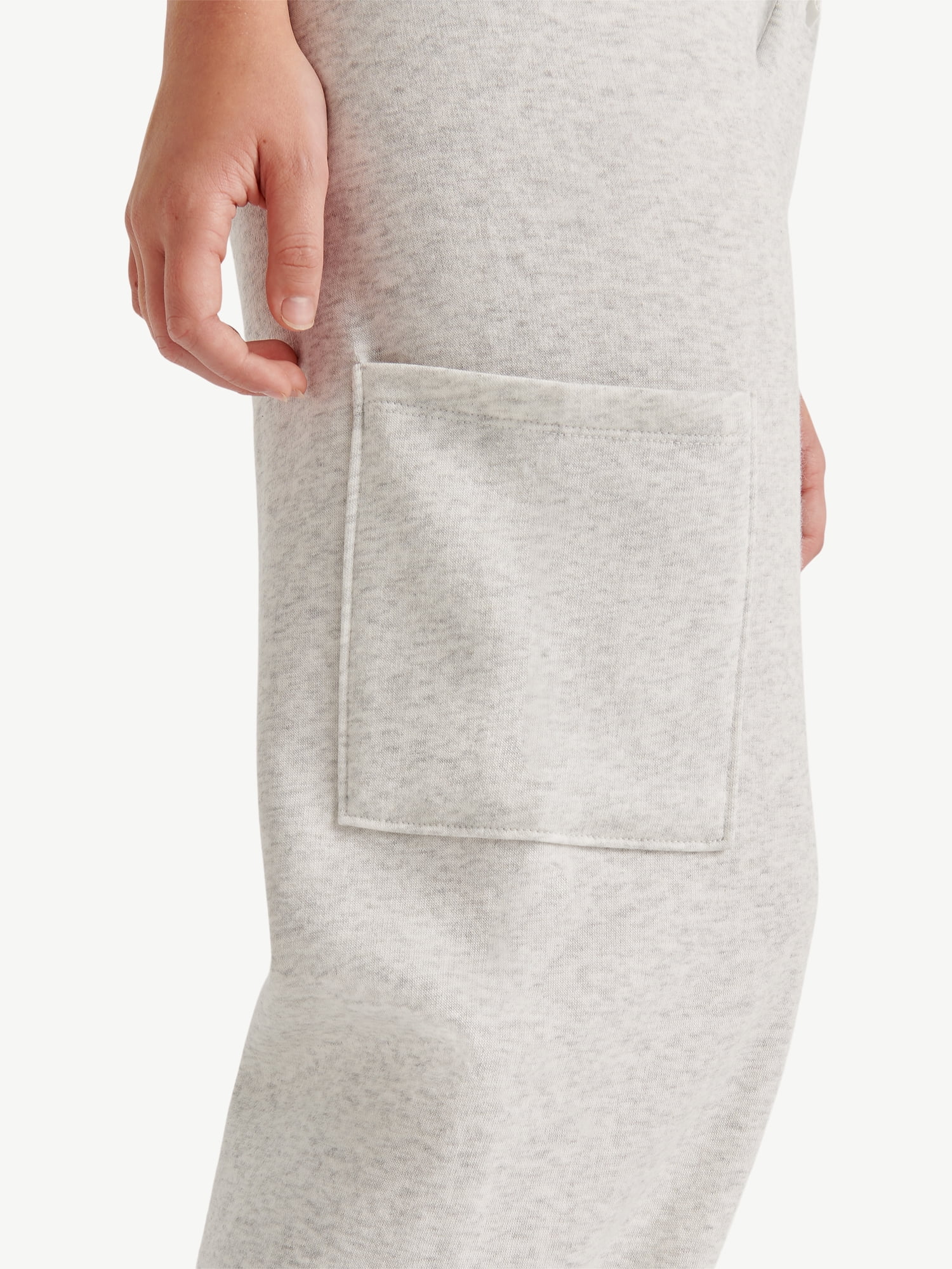 Justice Girls Fleece Cargo Wide Leg Pants, Sizes XS - XLP