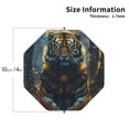 thumbnail image 2 of Pofeuu Forest Meditating Tiger Print Coasters for Drinks, 4Pack PU Leather Coasters, Bar Drink Coasters for Tabletop Protection, Furniture from Damage-Octagon, 2 of 6